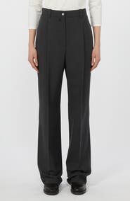 Weekend Max Mara Salsa Pinstripe Virgin Wool Pants