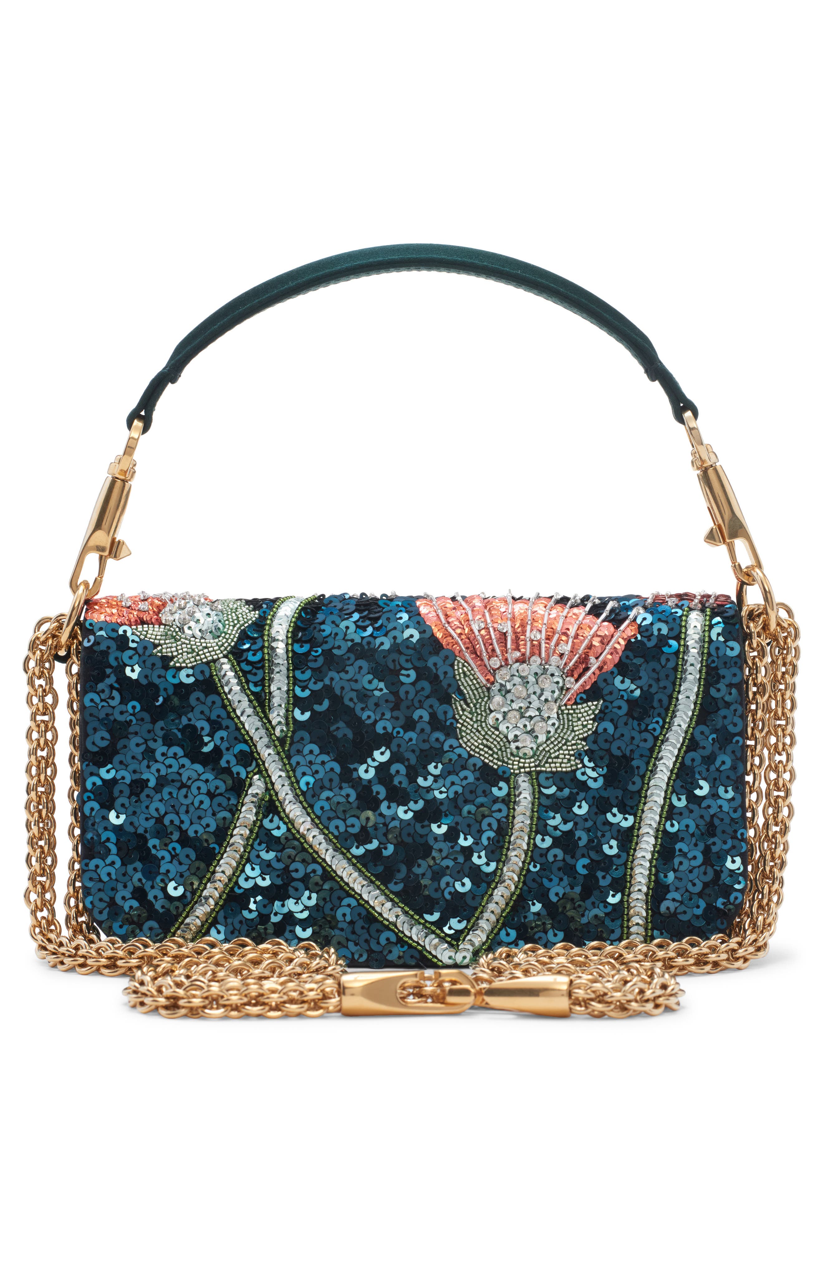 Small Loc"ò Sequined Shoulder Bag, Alternate, color, BLUE MULTI
