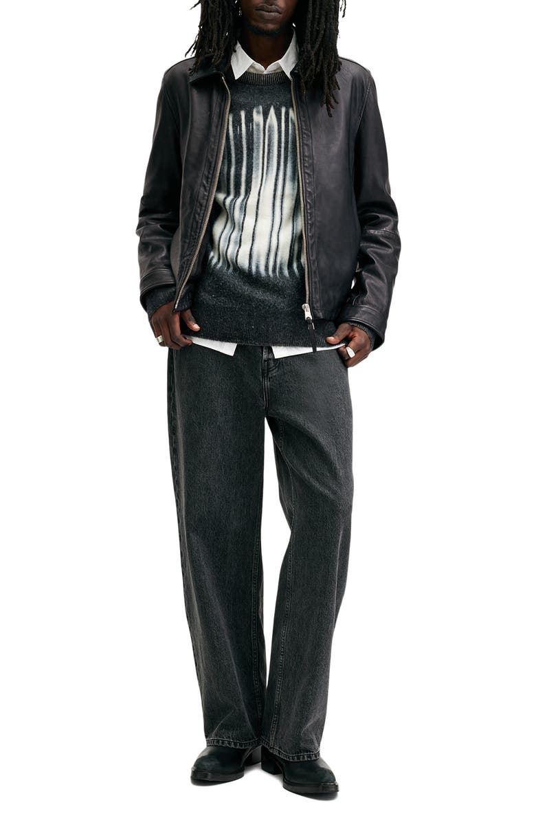 AllSaints Erol Leather Jacket, Alternate, color, 