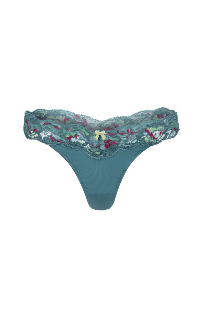 Adore Me Paxton Thong Panties, Alternate, color, Brittany Blue