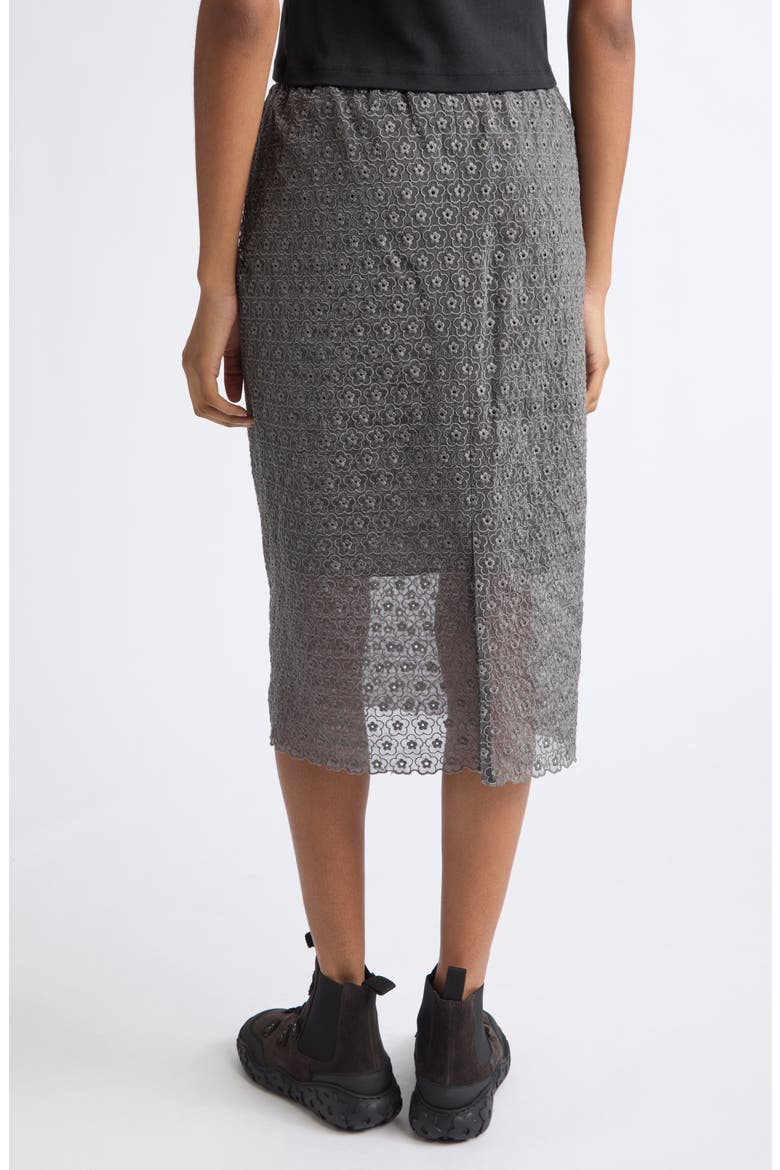 Bria Meadow Embroidery Cotton Blend Skirt, Alternate, color, GREY