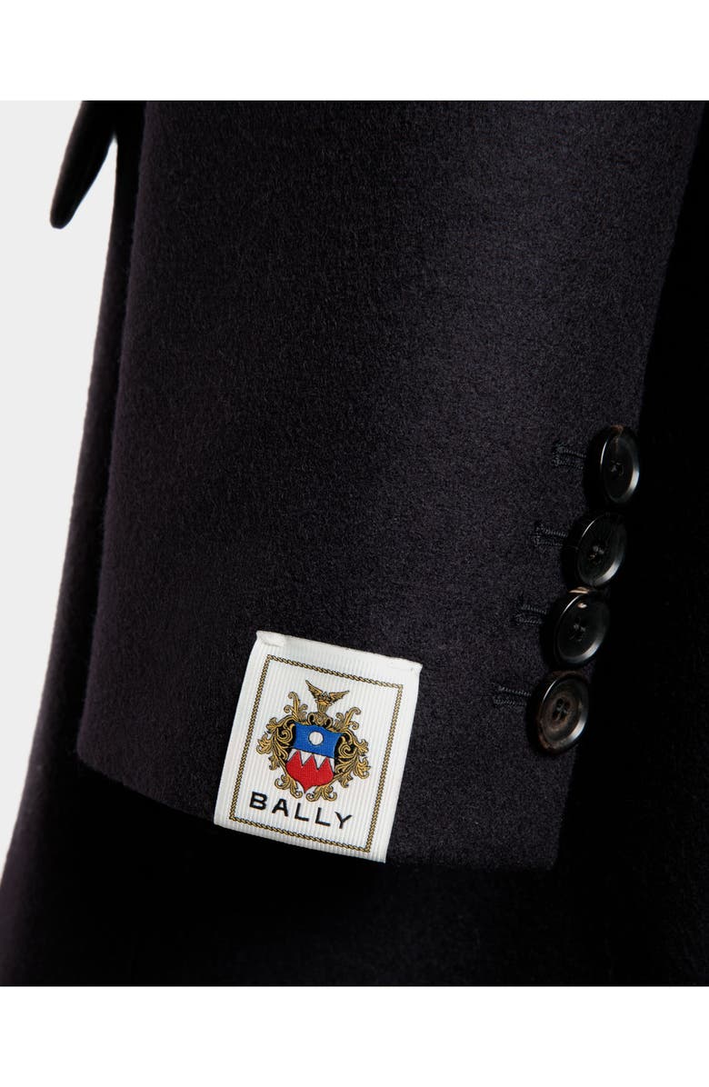 Bally Single-Breasted Midi Coat, Alternate, color, Blue