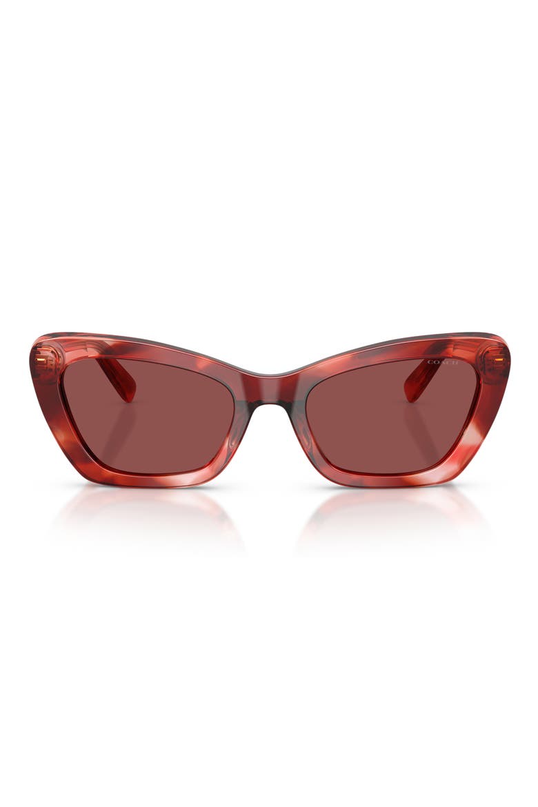 54mm Cat Eye Sunglasses, Main, color, CHERRY TORTOISE / WINE SOLID