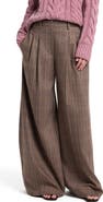 TWP Avery Plaid Wide Leg Wool Blend Pants