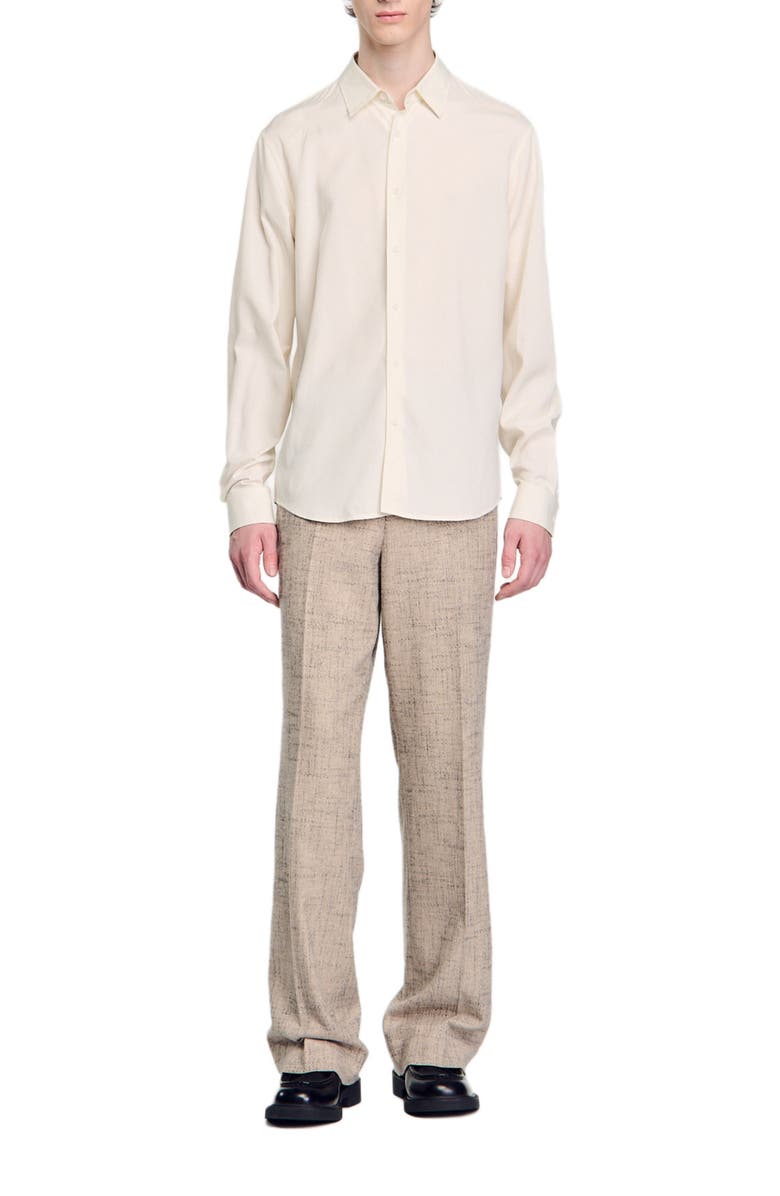 SANDRO Long-sleeved loose-fit shirt, Main, color, 