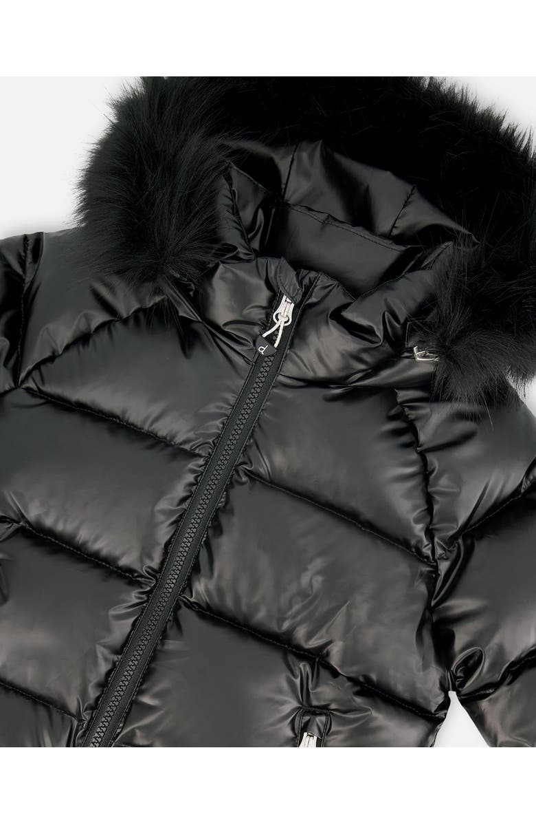 Deux par Deux Quilted Bomber-Style Winter Coat, Alternate, color,