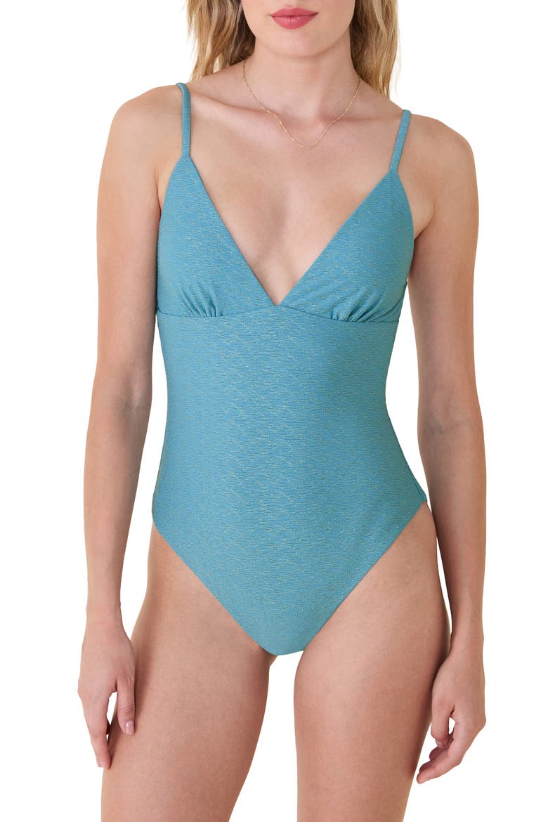The Lanikai Shimmer One-Piece Swimsuit, Main, color, SERENE