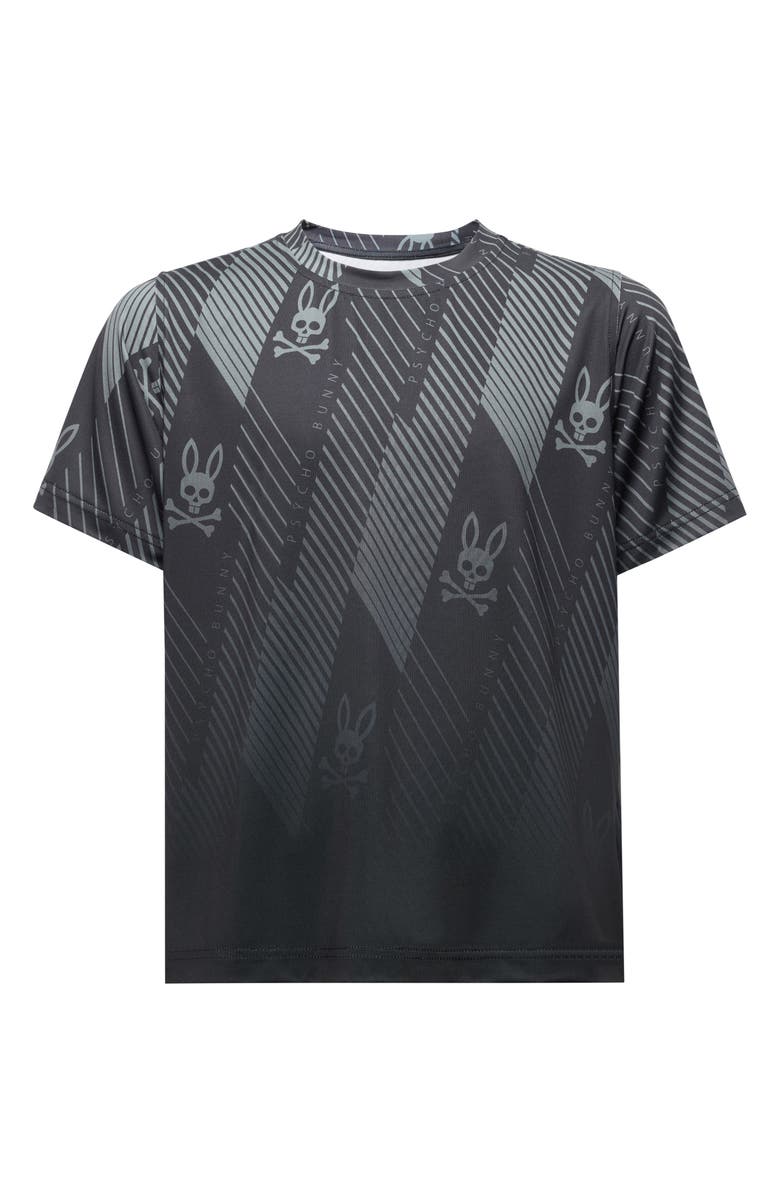 Psycho Bunny Kids' Fletcher Geo Print Performance T-Shirt, Main, color,
