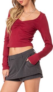 EDIKTED Nat Ruched Top