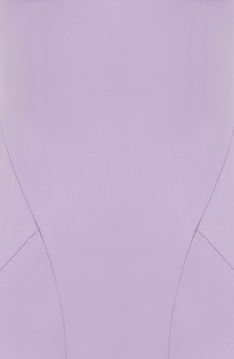 HOUSE OF CB Helena Feather Trim Satin Midi Dress, Alternate, color, 