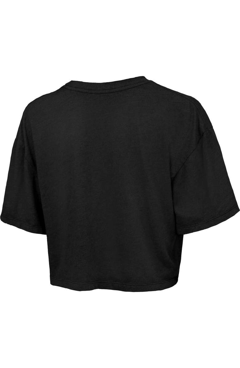 Majestic Threads Women's Majestic Threads Black Los Angeles Dodgers 2024 World Series Champions Boxy Cropped T-Shirt, Alternate, color, 