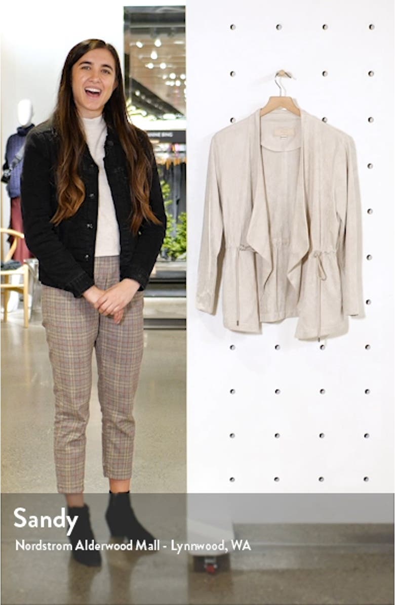 Faux Suede Drapey Jacket, sales video thumbnail