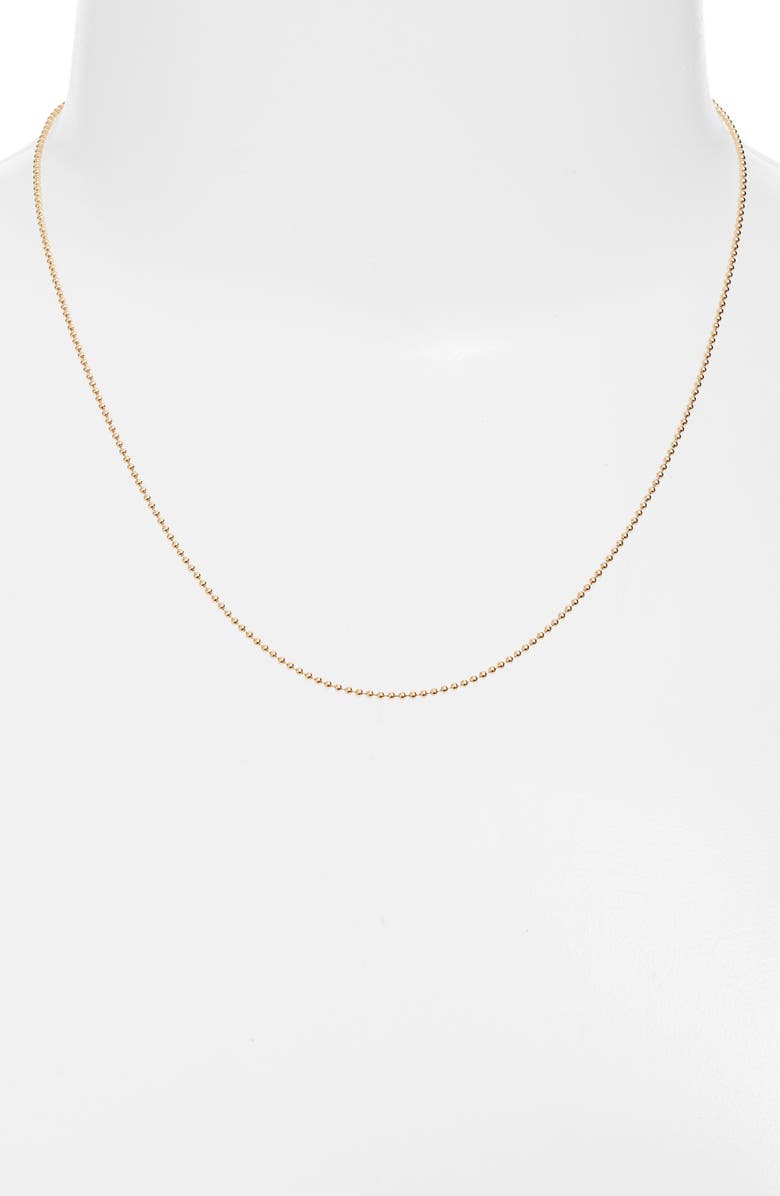 Anzie Mini Ball Chain Necklace, Alternate, color, Yellow Gold