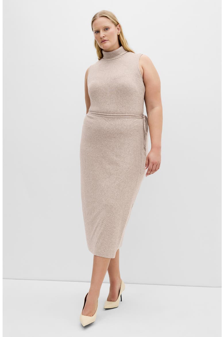 Callie Wrap Knit Midi Skirt, Alternate, color, MUSHROOM MELANGE