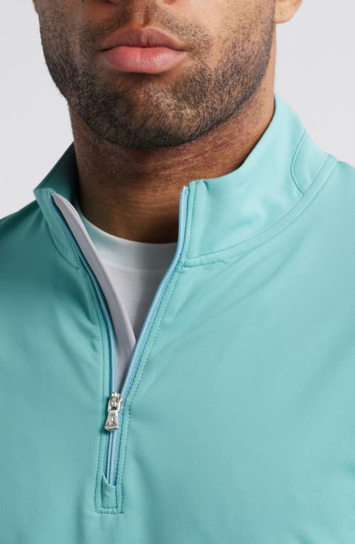 Johnnie-o Motion Performance Quarter Zip Pullover In Green Grass