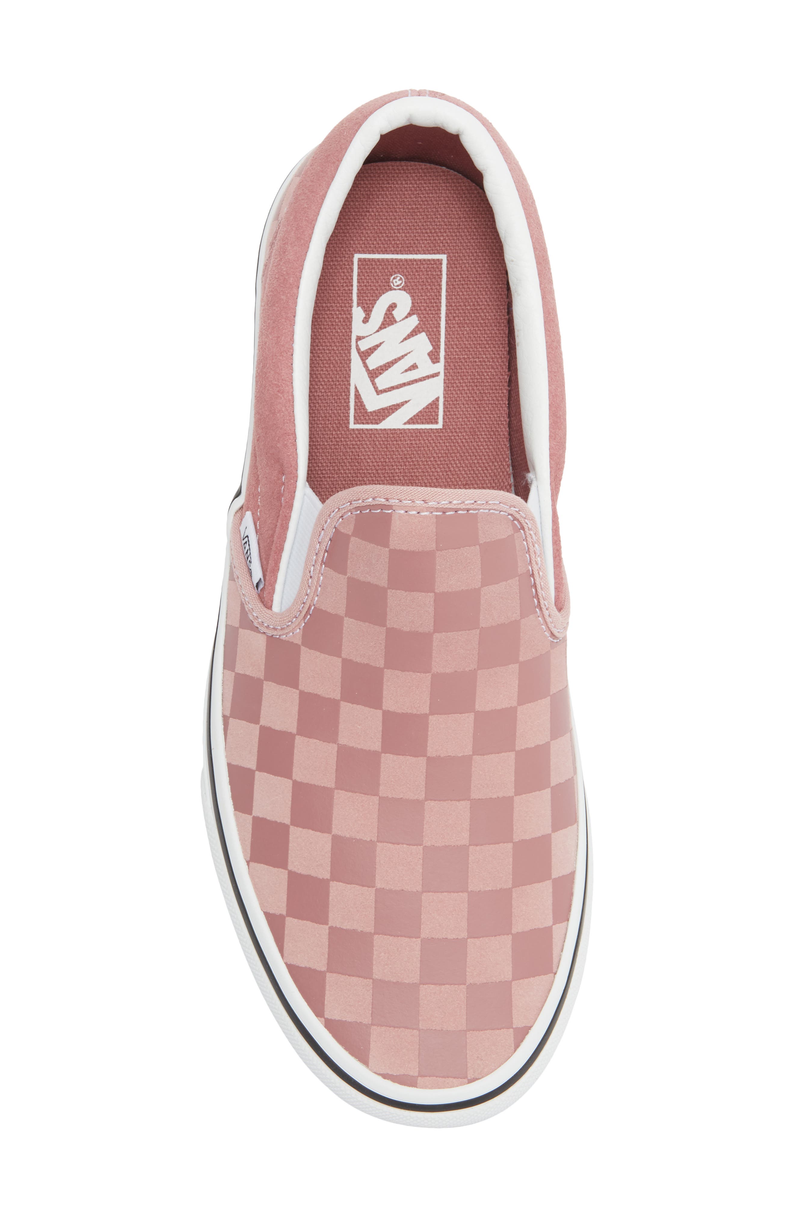 Gender Inclusive Classic Slip-On Sneaker, Alternate, color, CHECKERBOARD MAUVE