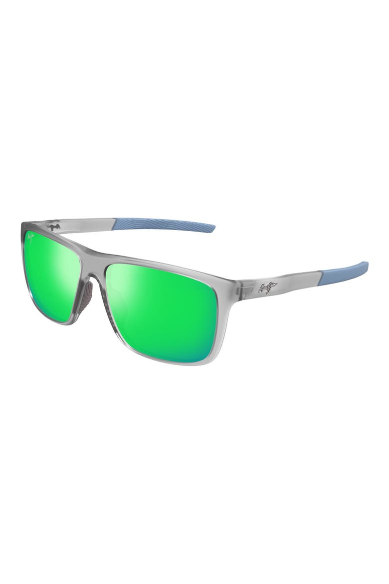 Lehopulu 58mm PolarizedPlus2 Rectangular Sunglasses, Alternate, color, GREY