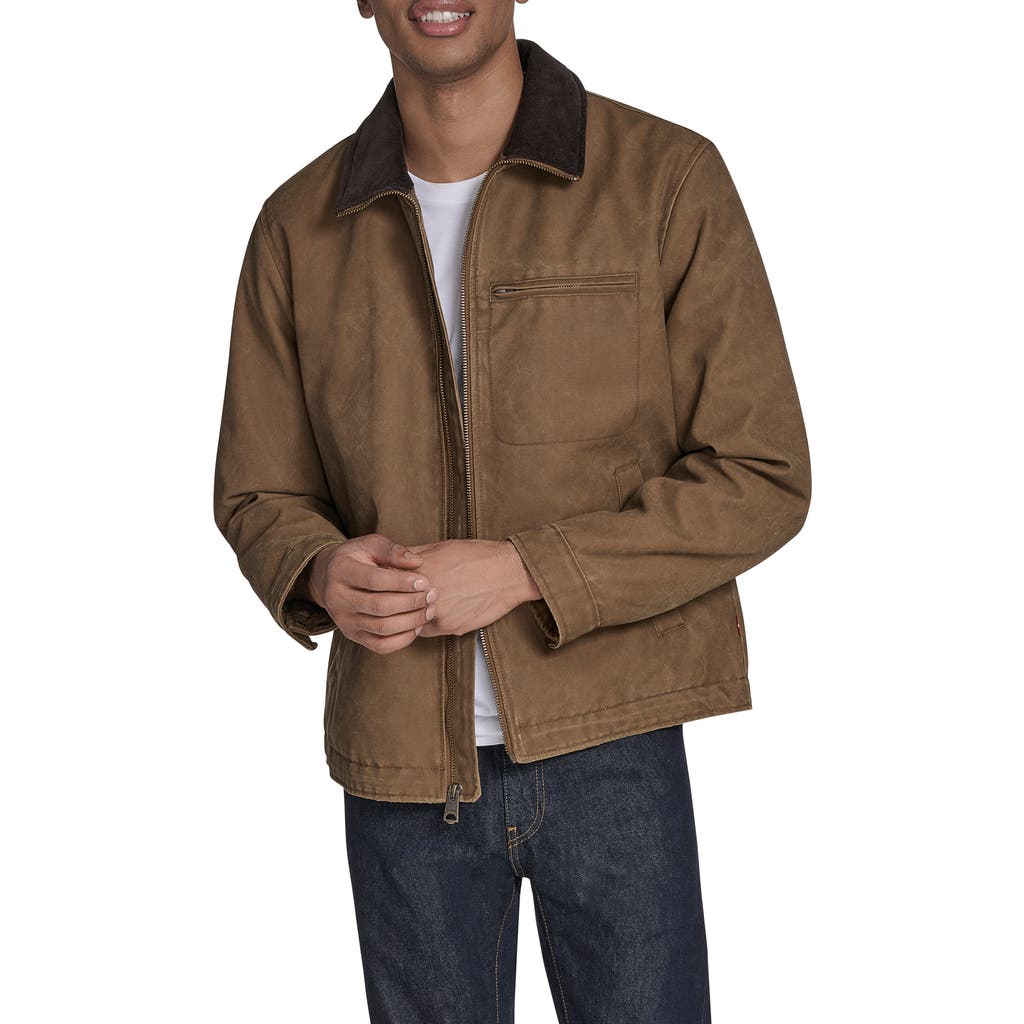 Levi's Zip Front Barn Jacket In Brown
