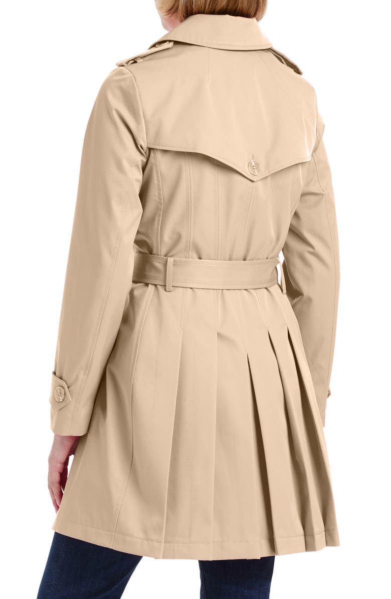 Kate Spade New York water resistant double breasted belted trench coat, Alternate, color,