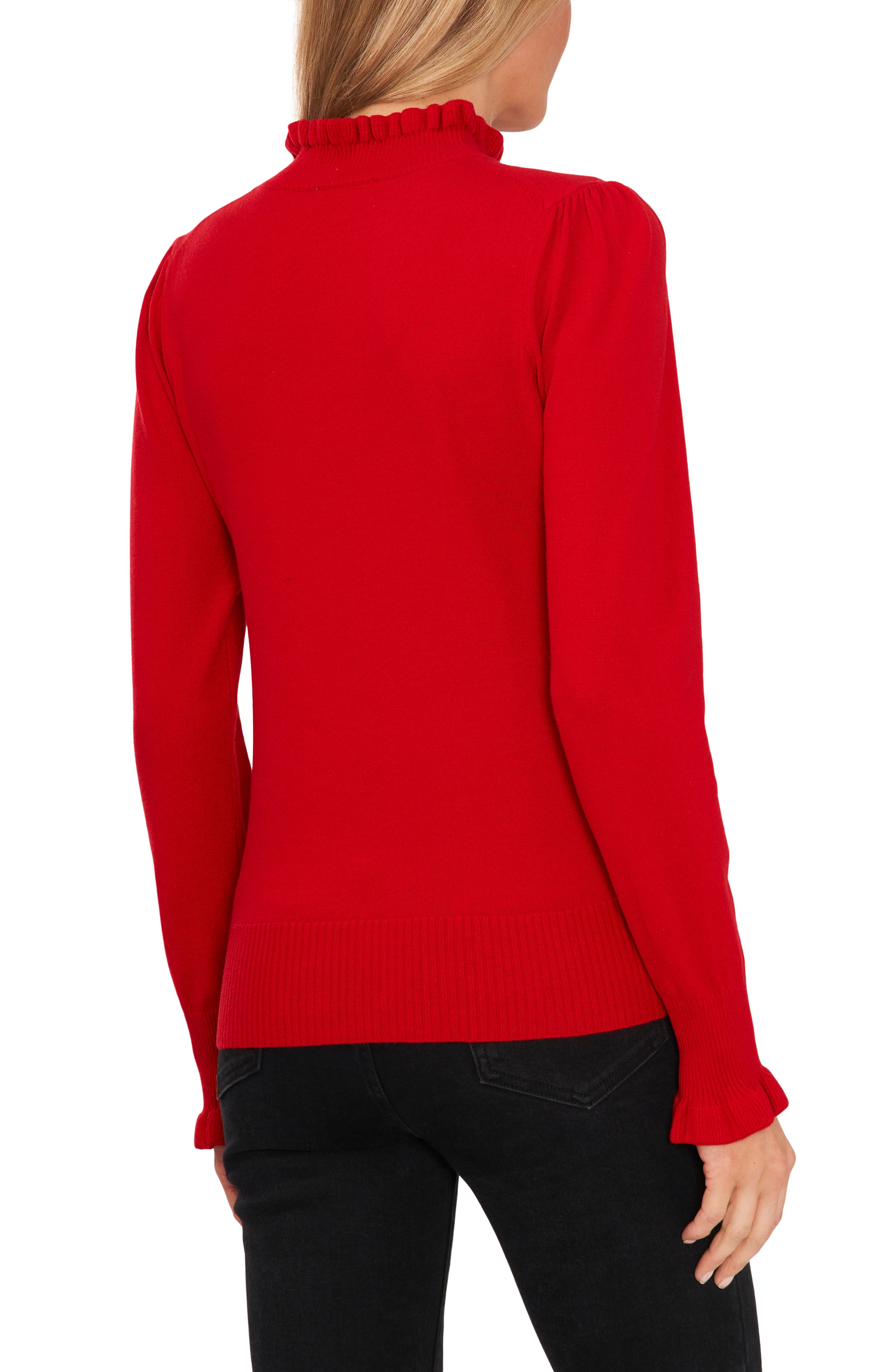 Ruffle Mock Neck Sweater - image 4