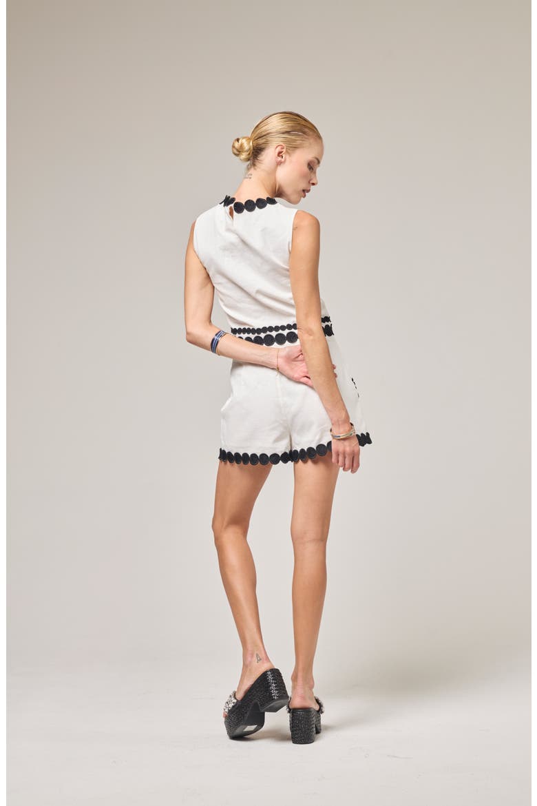 Lagos Dot Short, Alternate, color, Ivory/Black