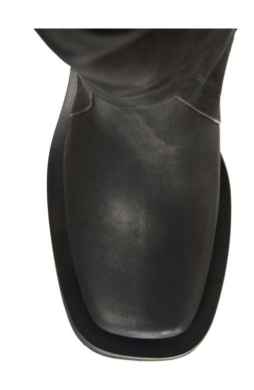 Rick Owens 14mm Factory Topstitching Platform Boots In Black