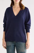 Good American Oversize V-Neck Sweater