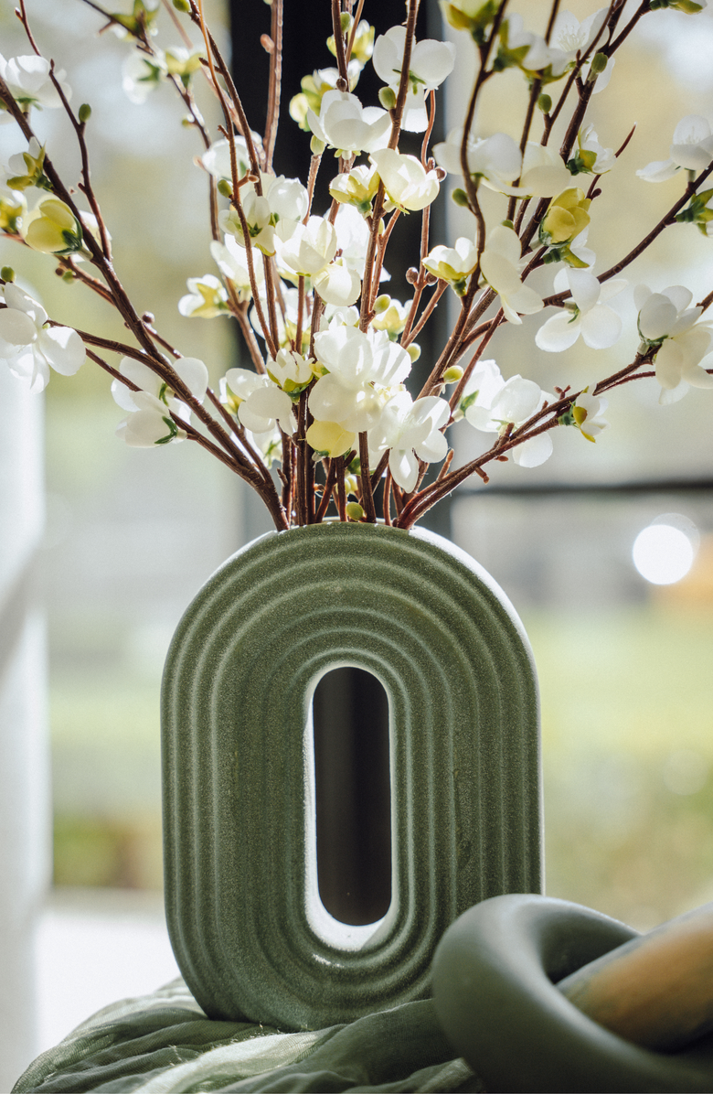CocoBella Sage Quince Bud Arrangement, Alternate, color, Snow