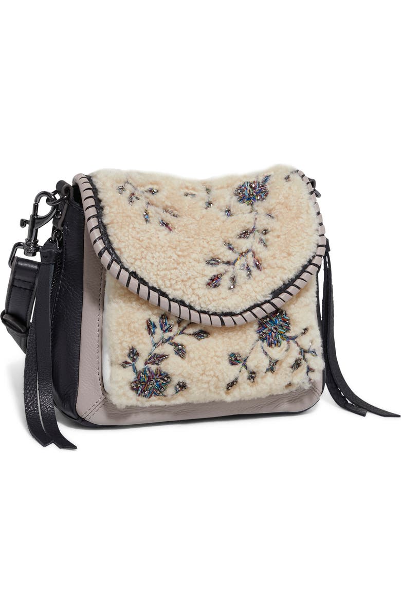 Aimee Kestenberg All for Love Embellished Genuine Shearling Crossbody Bag, Alternate, color,