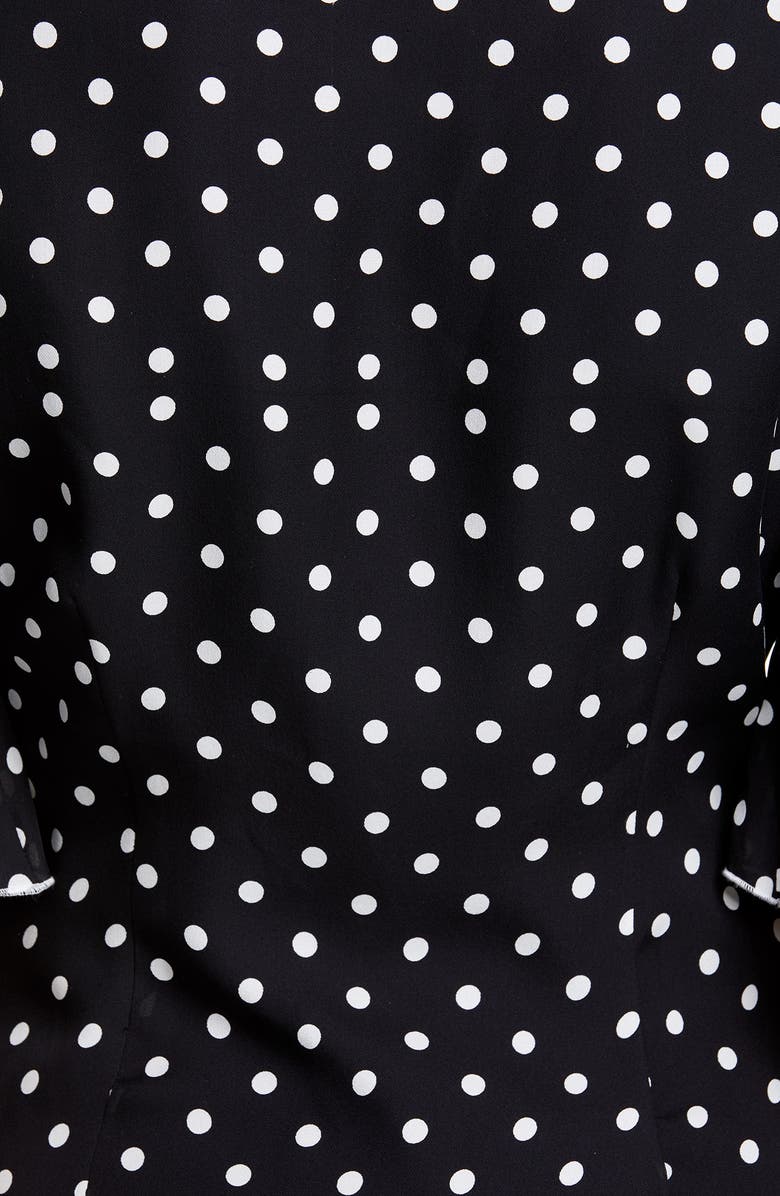 Cinq à Sept Kimberly Polka Dot Silk Top, Alternate, color,