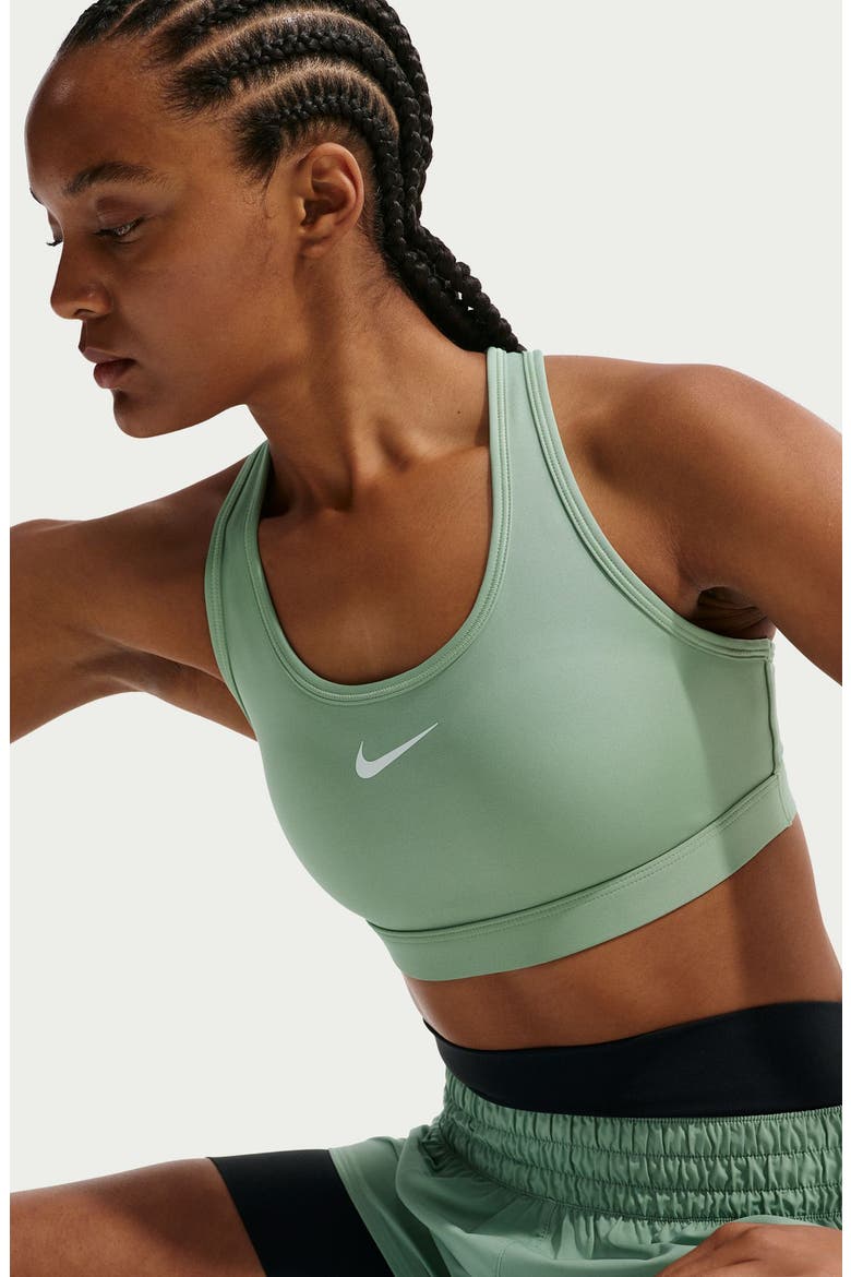 Dri-FIT Swoosh Medium Support Padded Sports Bra, Alternate, color, STEAM/ WHITE