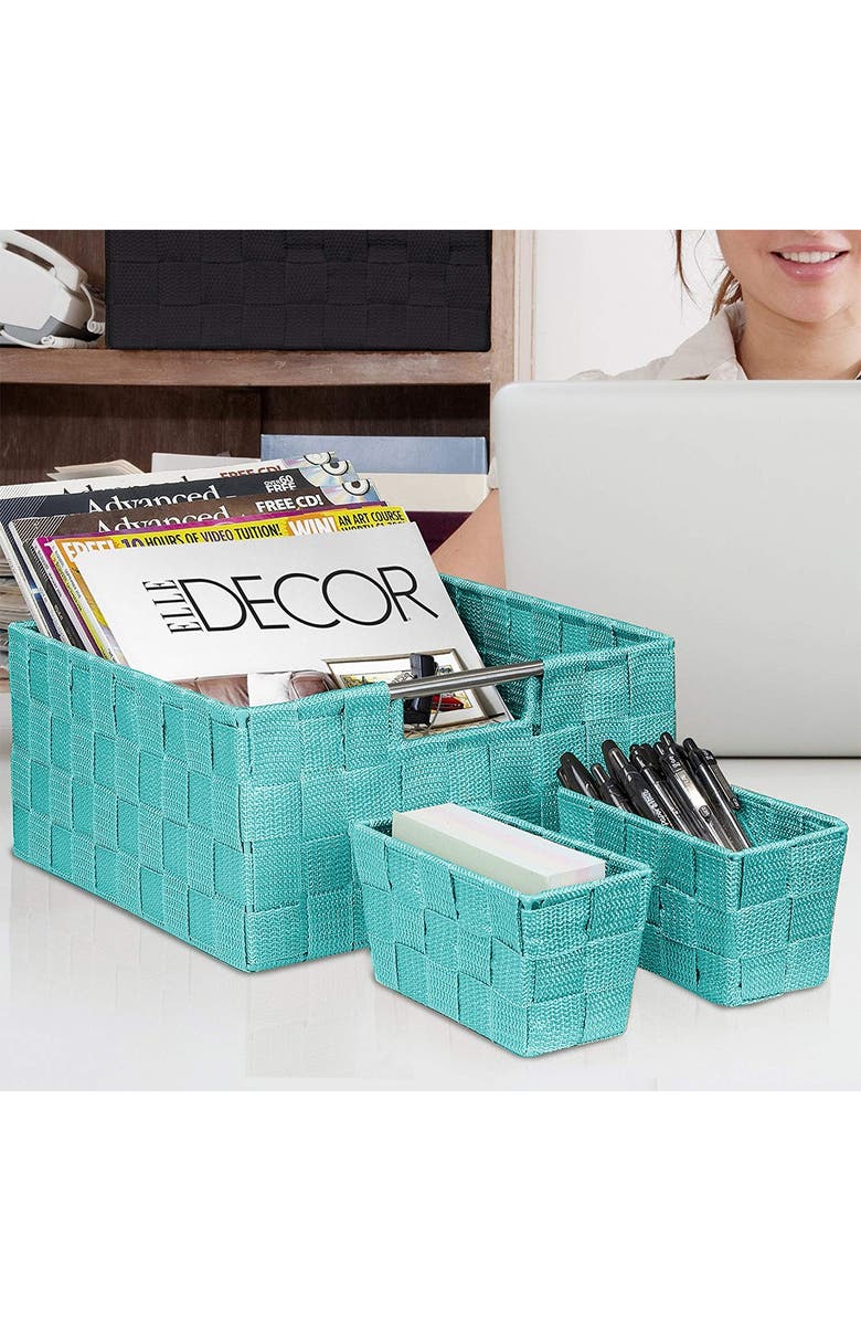 SORBUS Aqua Weave 7-Piece Basket Set, Alternate, color, 