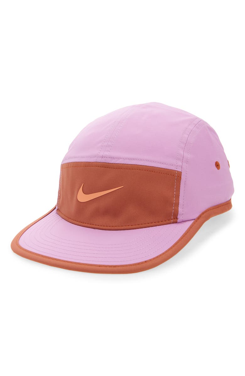 Nike Dri-FIT Flu Unstructured Swoosh Baseball Cap, Main, color, Light Magenta/ Peach/ Orange