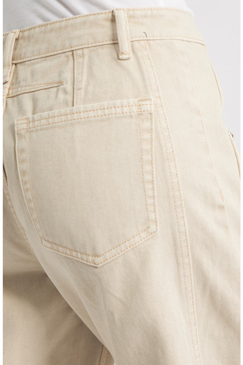 High Waist Ankle Barrel Jeans, Alternate, color, BONE WHITE