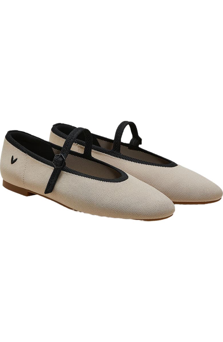 VIVAIA Almond-toe Mary-Jane ballet flats, Main, color, Almond Black