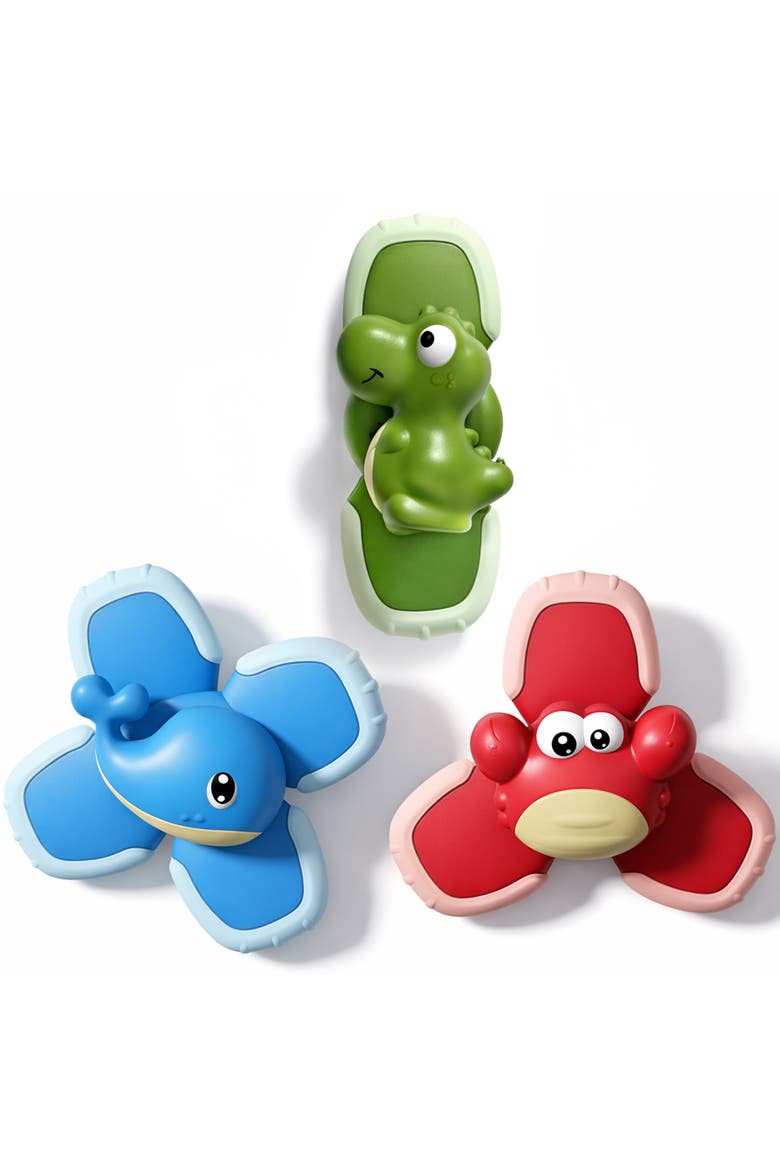Cartoon Colorful Suction Spinner Toy Set, Main, color, Multicolor