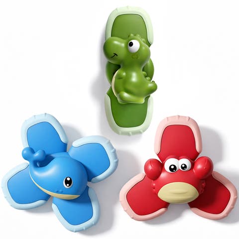 Cartoon Colorful Suction Spinner Toy Set