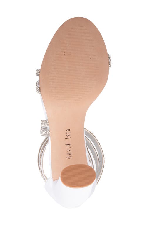 David Tate Evening Rhinestone Sandal In White