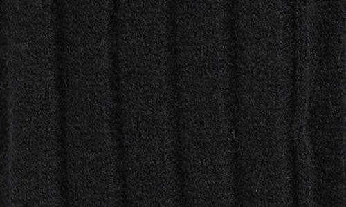 Nordstrom Rib Cashmere Blend Crew Socks In Black