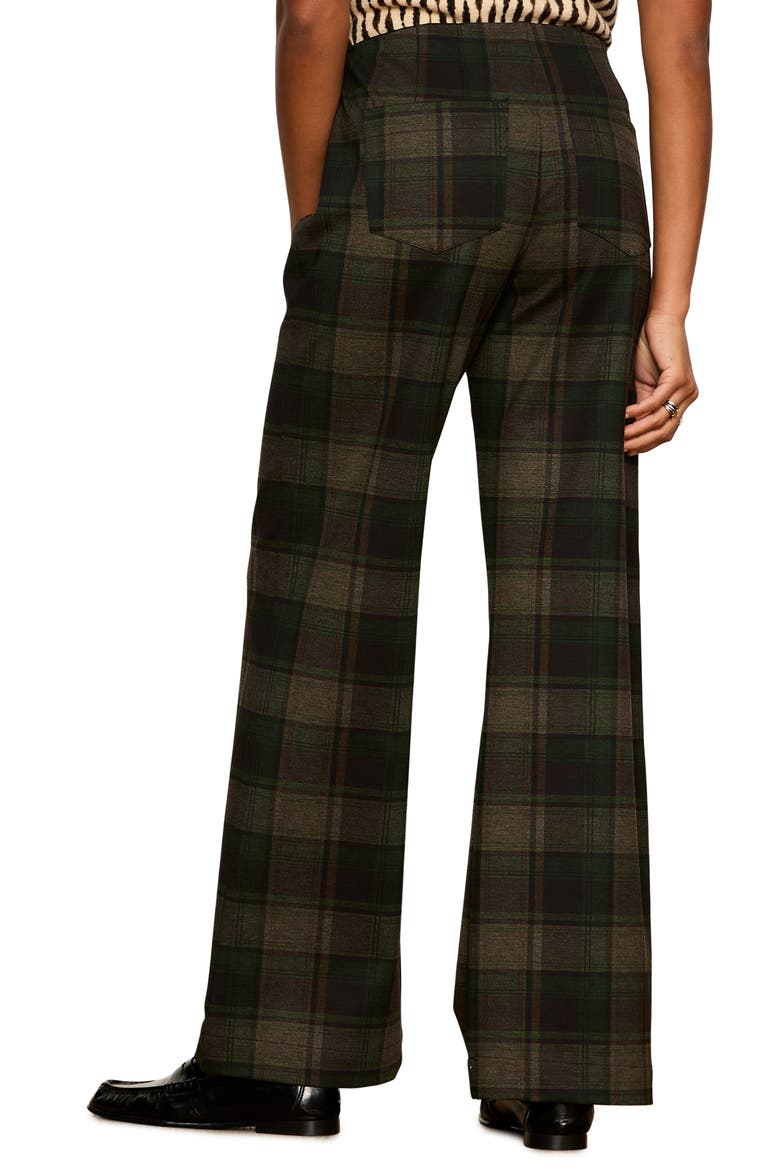 Relay Plaid Pull-On Pants, Alternate, color, KALAMATA GREEN PLAID