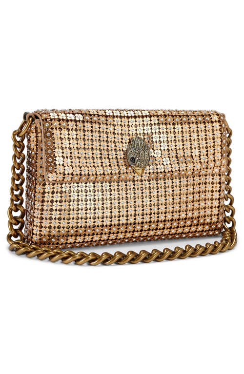 Kurt Geiger London Small Crystal Flower Party Shoulder Bag In Gold