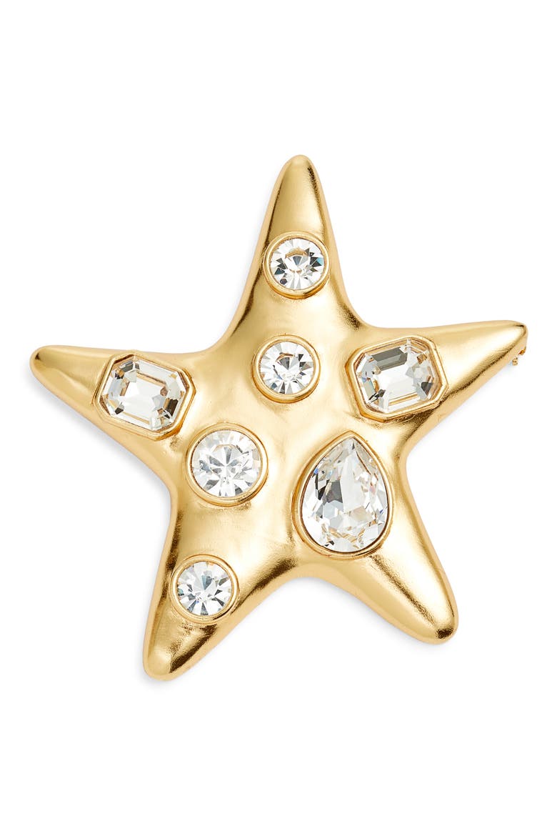 Jackie Star Pin, Main, color, GOLD/ CRYSTAL