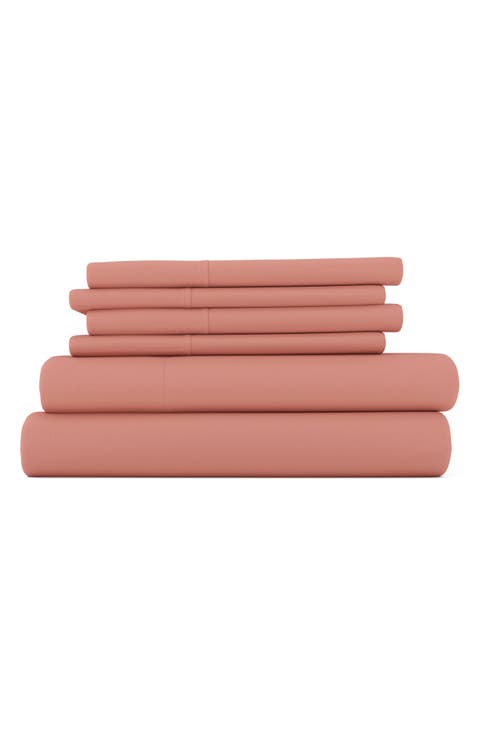 Premium Ultra Soft 6 Piece Microfiber Solid Sheet Set