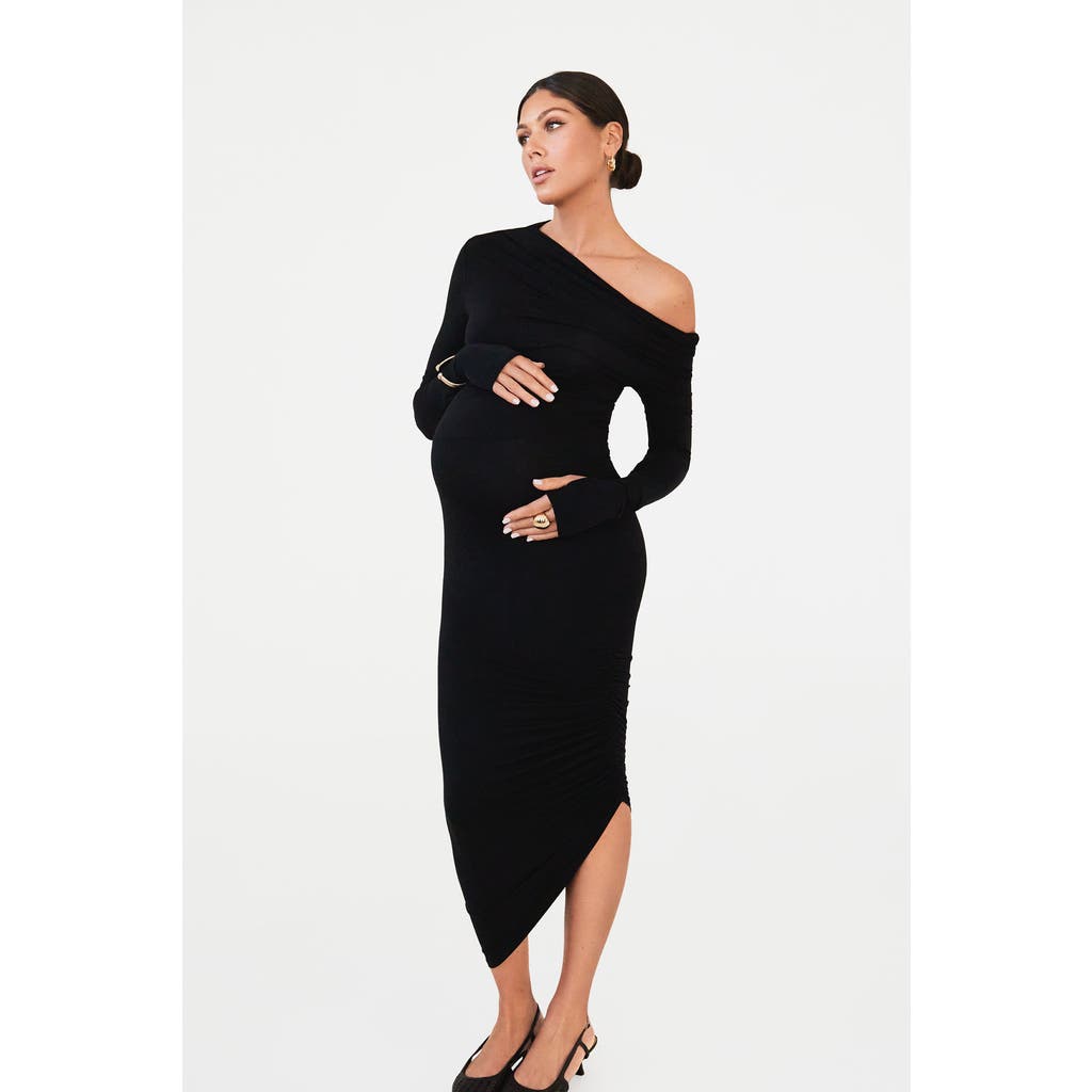 Lo+jayne The Cinched Asymmetrical Micro Modal Skirt