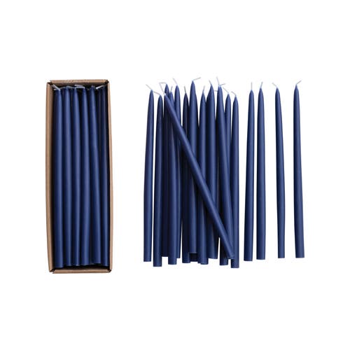 Storied Home 24-piece Unscented Thin Taper Candles In Blue