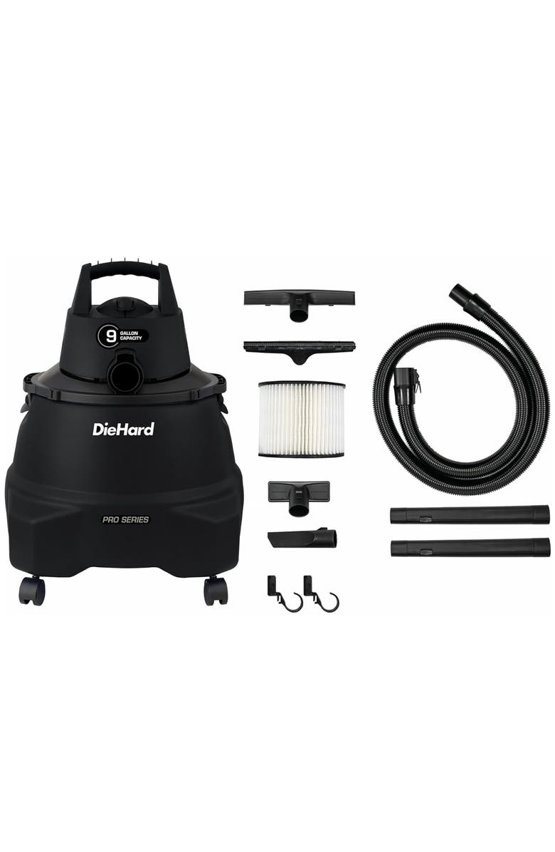 DieHard 9 Gal Wet Dry Shop Vacuum, Portable with Blower, Alternate, color, Black