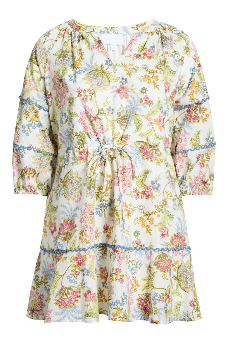 Pany Floral Dabria Cotton Dress, Alternate, color, PINK-GREEN-BLUE