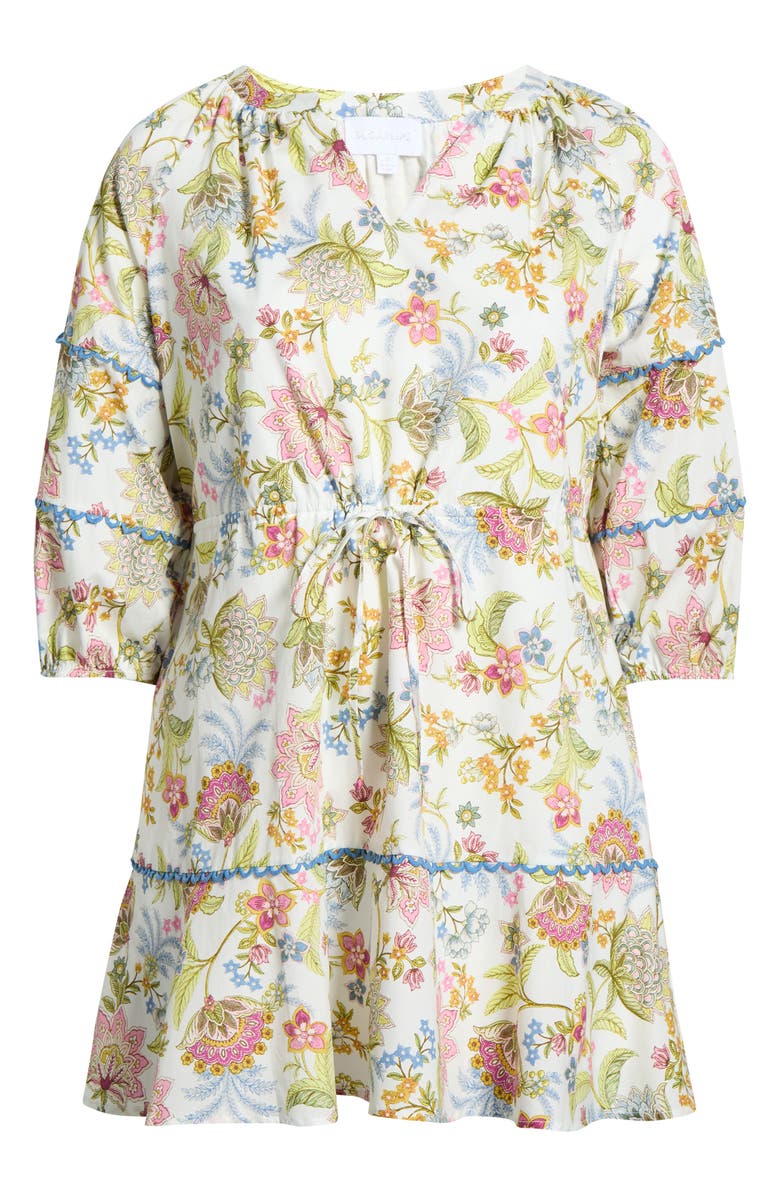 SUGARLIPS Pany Floral Dabria Cotton Dress, Alternate, color, Pink-Green-Blue