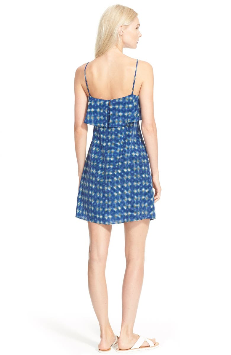 Joie 'Parthena' Print Ruffle Silk Shift Dress, Alternate, color, 