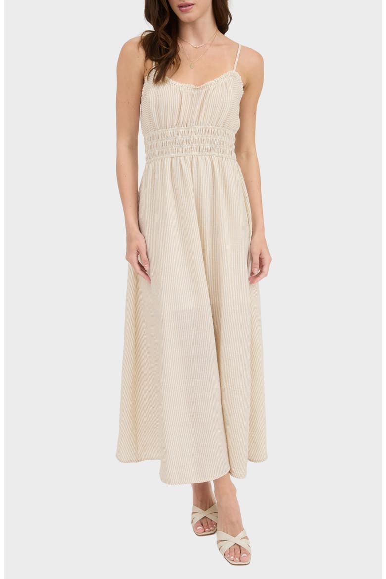 Stripe Maxi Dress, Main, color, KHAKI